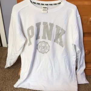 White brand pink crew neck